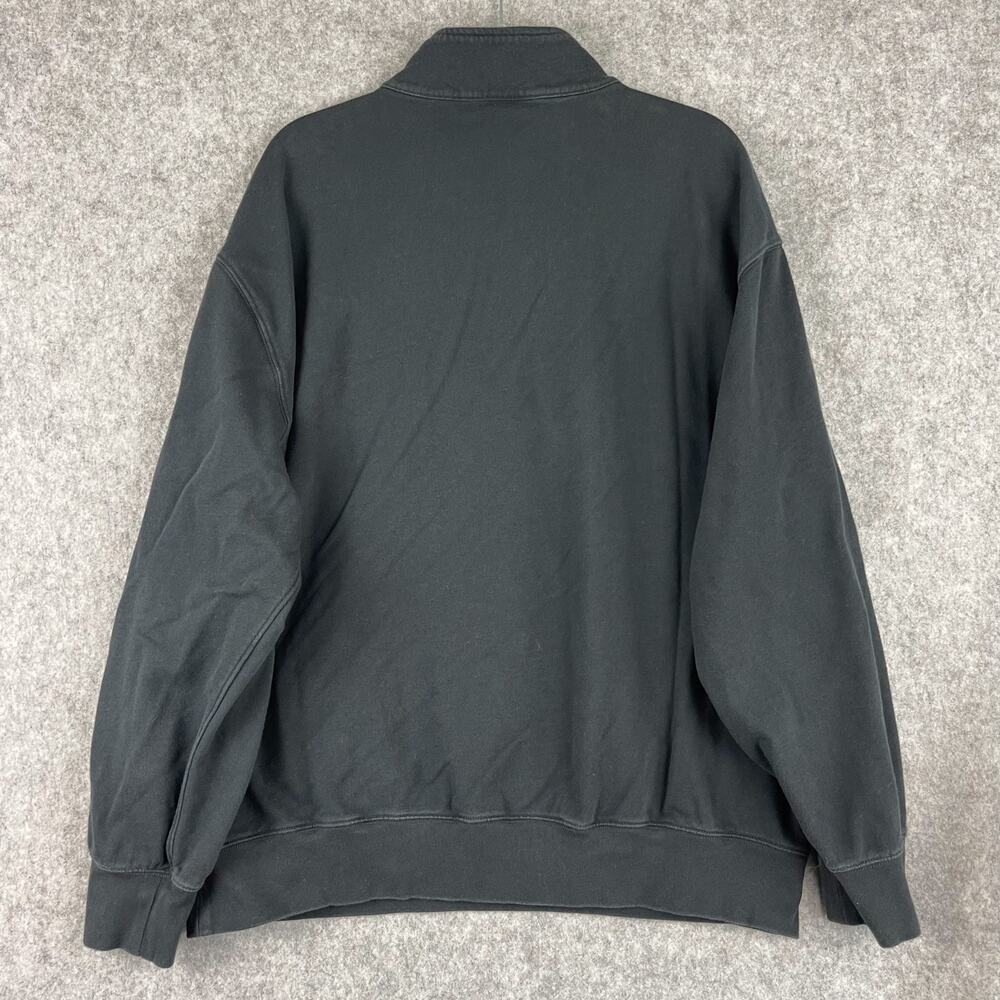 Vintage J Crew Sportswear Sweatshirt Mens XXL Black 1/4 Zip Heavyweight Pullover - Picture 10 of 13